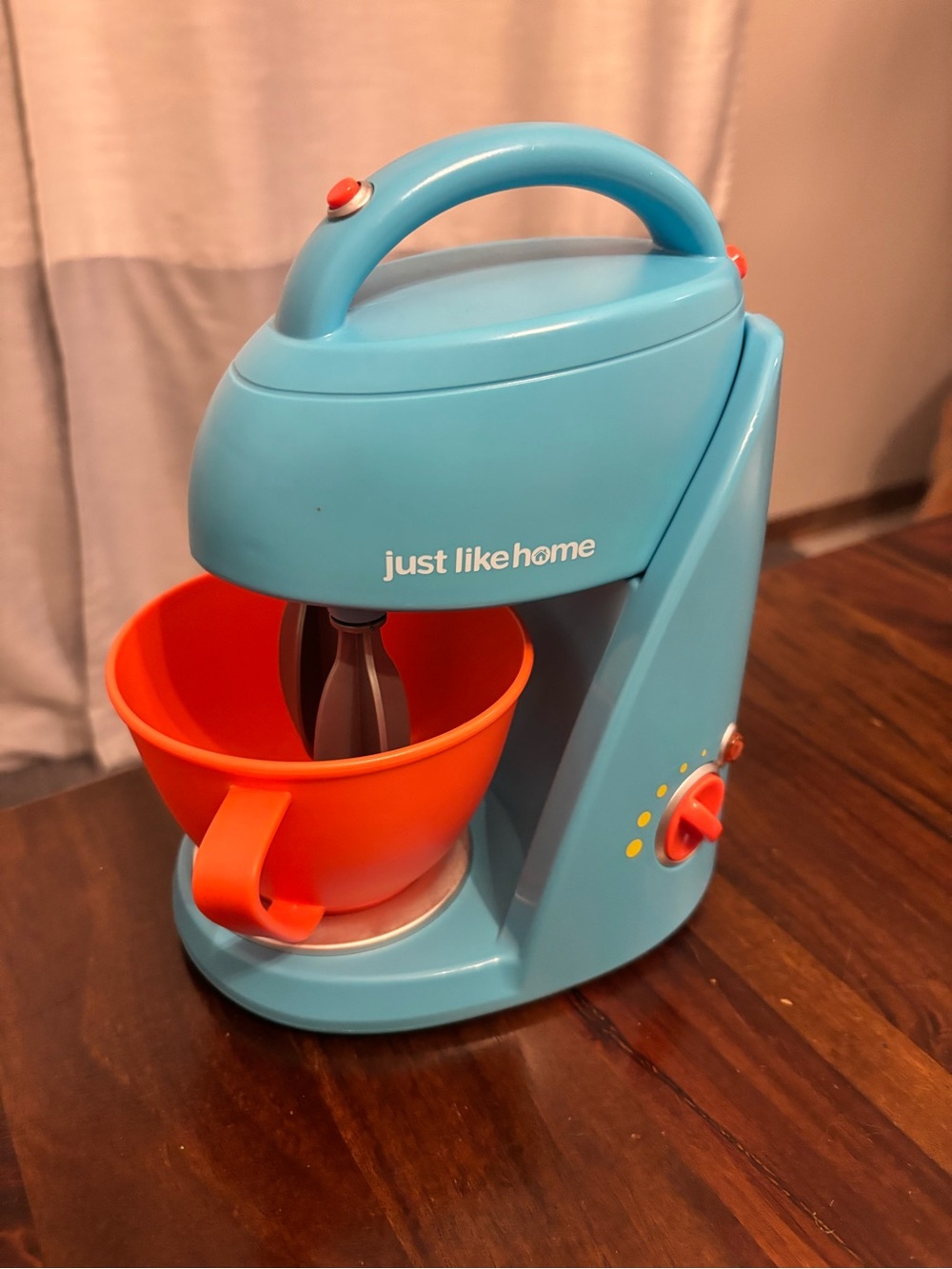 Just Like Home Kids Blue Play Mixer with Orange Bowl